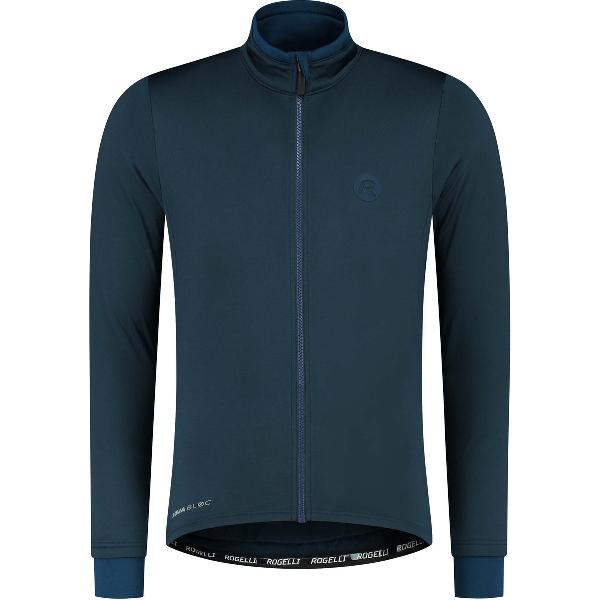 Rogelli Essential Fietsshirt - Lange Mouwen - Heren - Blauw - Maat 5XL