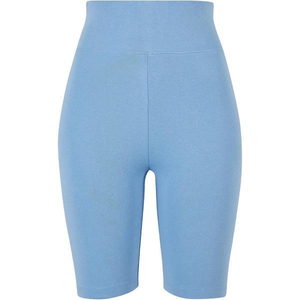 Urban Classics - High Waist Korte cycle broek - S - Blauw