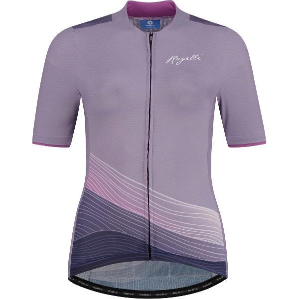 Rogelli Peace Fietsshirt - Korte Mouwen - Dames - Paars, Roze - Maat XS