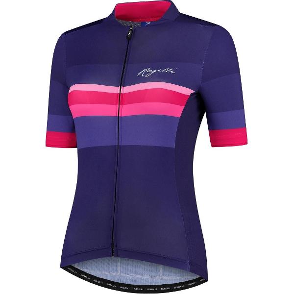 Rogelli Calm Fietsshirt - Korte Mouwen - Dames - Blauw, Roze - Maat S