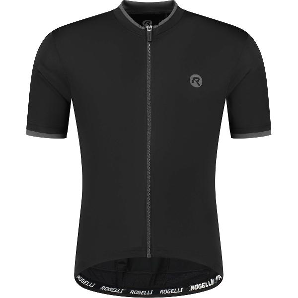 Rogelli Essential Fietsshirt - Korte Mouwen - Heren - Zwart - Maat 2XL