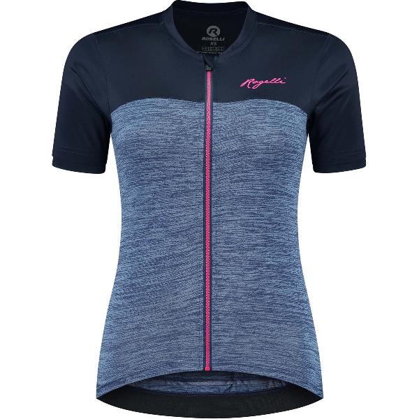 Rogelli Melange Fietsshirt - Korte Mouwen - Dames - Paars, Roze - Maat M