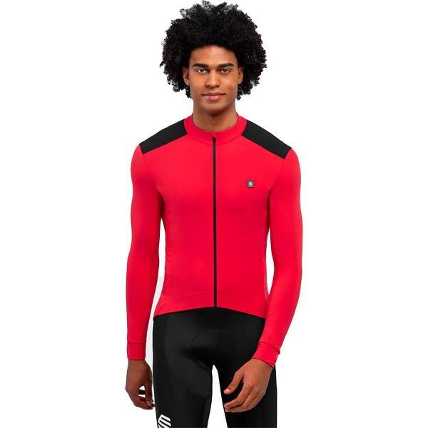 SIROKO M4 Passion Lange Mouwen Fietsshirt Heren - Red / Black - M