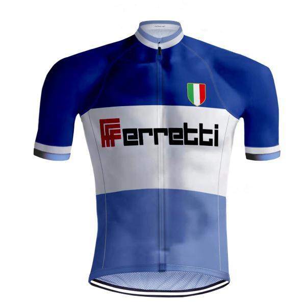 Retro Wielershirt Ferretti Blauw - REDTED (M)