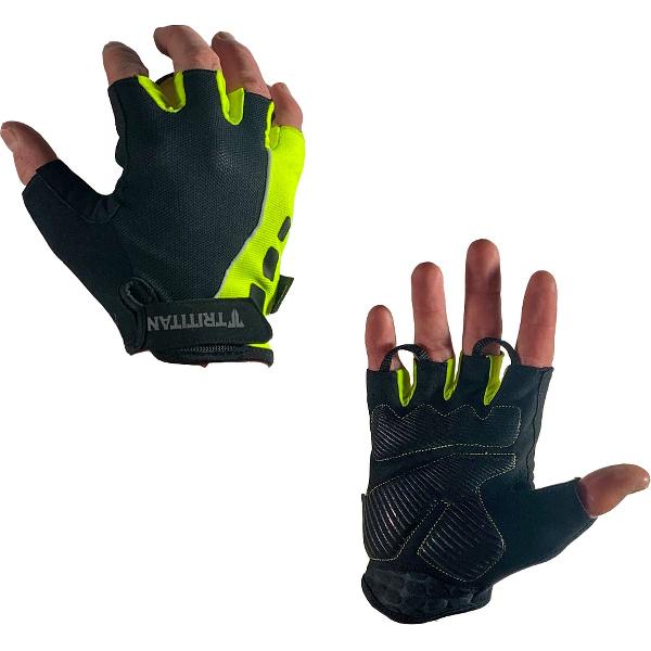 TriTiTan Cycling Gloves Summer - Fietshandschoenen - Fluo Geel - L