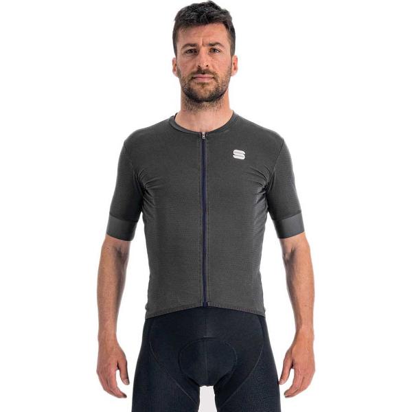 Sportful Outlet Monocrom Korte Mouwen Fietsshirt Zwart XL Man