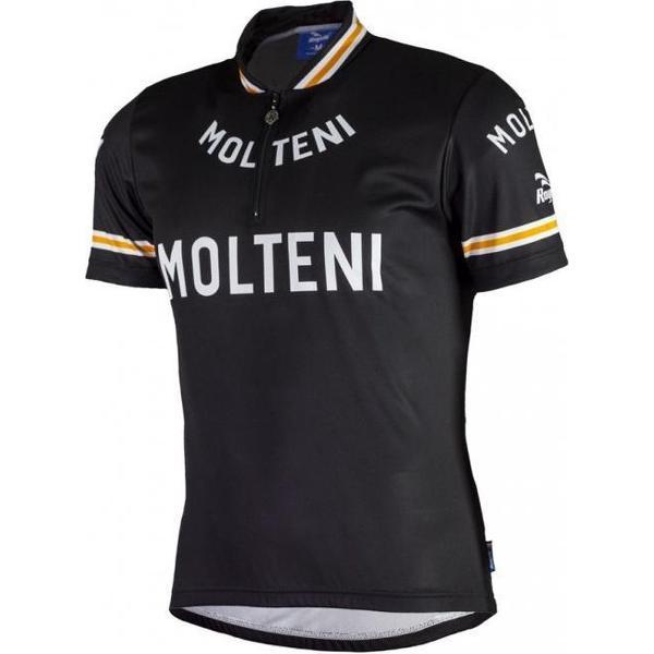 Rogelli Molteni Fietsshirt - Korte Mouwen - Heren - Zwart - Maat S