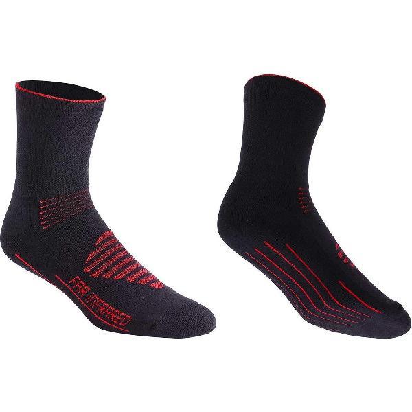 BBB Cycling FIRFeet Fietssokken - Far InfraRed Fiets Sokken - Koude Weersomstandigheden - Zwart/Rood - Maat 39/43 - BSO-16