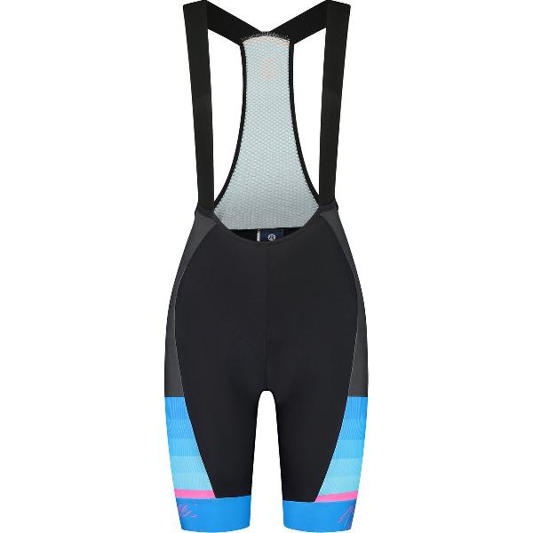 Rogelli Impress II Korte Fietsbroek - Met Bretels - Dames - Blauw, Roze, Zwart - Maat S