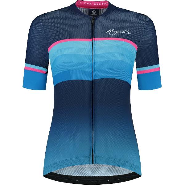 Rogelli Impress II Fietsshirt - Korte Mouwen - Dames - Blauw, Roze, Zwart - Maat L