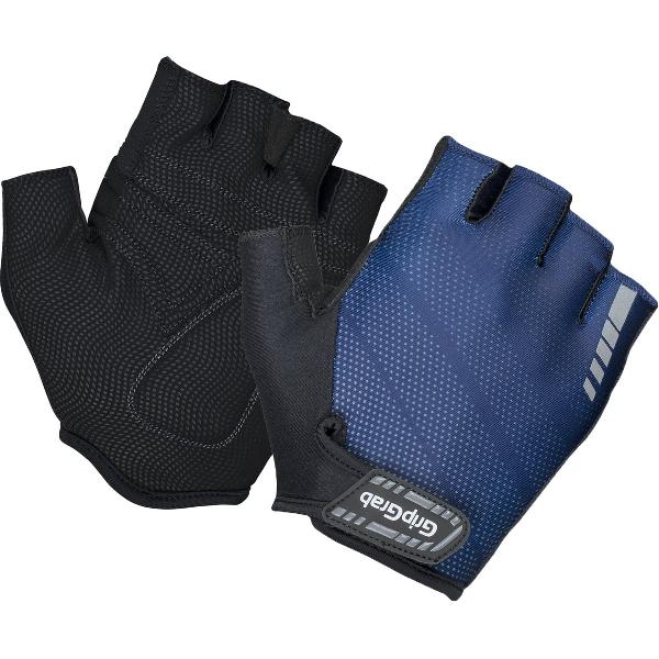 GripGrab - Rouleur Padded Korte Vinger Zomer Fietshandschoenen - Navy Blauw - Unisex - Maat S