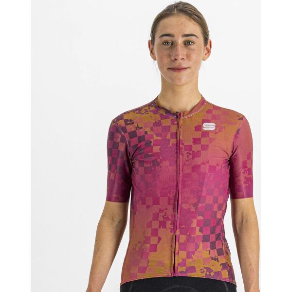 Sportful ROCKET Fietsshirt Dames Cyclamen Liquorice - Vrouwen - maat M