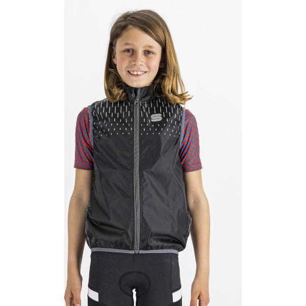 Sportful Windstopper mouwloos Kids Zwart - KID REFLEX VEST BLACK - 10Y