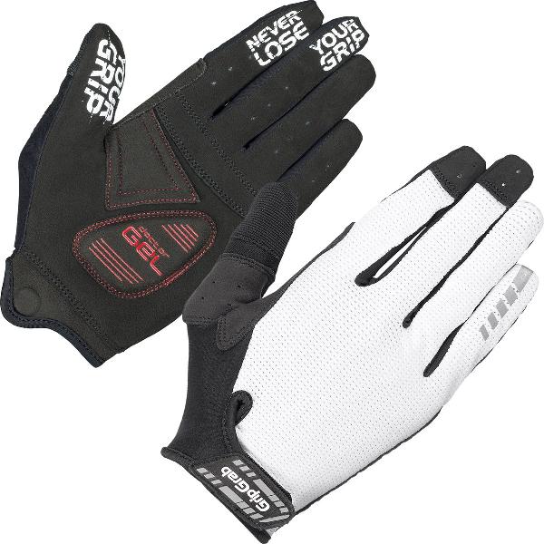 GripGrab - SuperGel XC Padded Lange Vinger Zomer MTB Fietshandschoenen - Wit - Unisex - Maat XXL