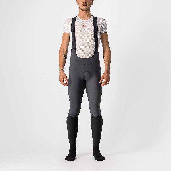 Castelli VELOCISSIMO 5 lange fietsbroek Dark Gray/Silver Reflex - Mannen - maat XL