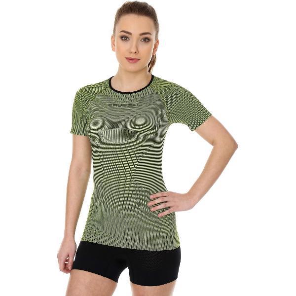 Brubeck | 3D Pro Dames Seamless Fietsshirt - Trainingsshirt - Sportshirt - Lime -M