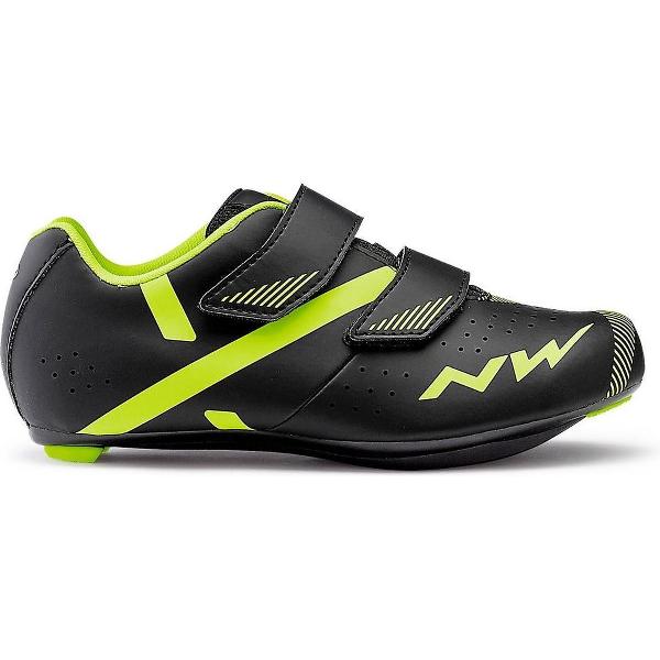 Northwave Race Fietsschoenen Torpedo 2 Junior Black/Fluo Yellow Maat 36