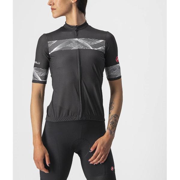 Castelli Fietsshirt Korte Mouwen Dames Zwart Wit - FENICE JERSEY LIGHT BLACK WHITE-M