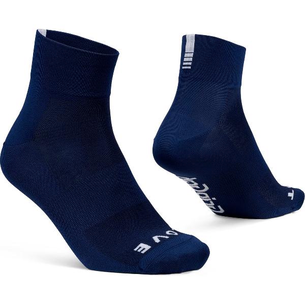 GripGrab - Lightweight SL Korte Performance Zomer Fietssokken 1 Paar Coolmax Wielersport Sokken Low Cut - Navy Blauw - Unisex - Maat M (41-44)