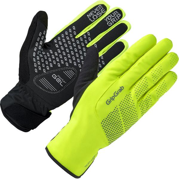 GripGrab - Ride Waterproof Winter Hi-Vis Fietshandschoenen Lange Vinger - Unisex - Geel Hi-Vis - Maat S