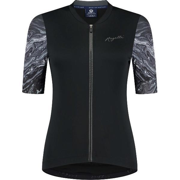 Rogelli Liquid Fietsshirt - Korte Mouwen - Dames - Zwart, Grijs - Maat M