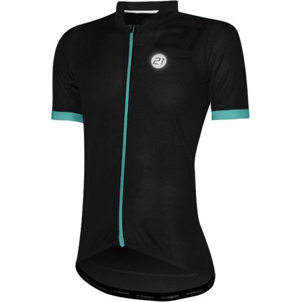 21Virages Fietsshirt korte mouwen Milano Zwart Celeste-M