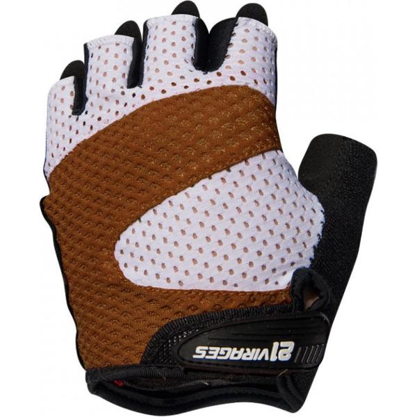 21Virages fietshandschoenen zomer unisex Bruin Wit / Summer cycling glove Airflow Brown white - XXL