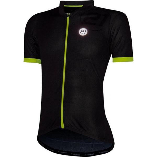 21Virages fietsshirt korte mouwen heren Siena Zwart Fluo-XL