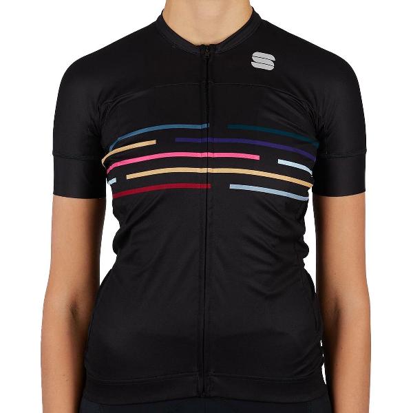 Sportful Short Sleeve Fietsshirt Dames - Zwart - Maat XL