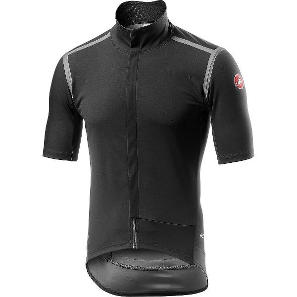 Castelli Fietsjack korte mouwen sterk waterafstotend voor Heren Zwart / CA Gabba Ros Light Black