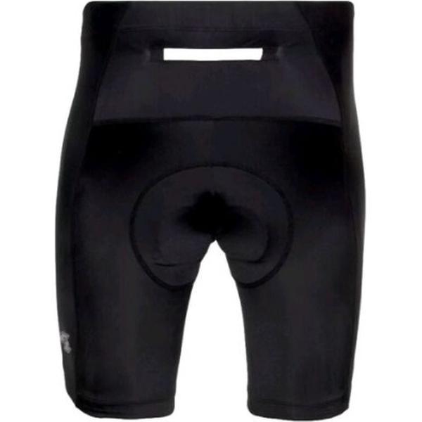 Korte Heren Fietsbroek met zeem en rits vak - Zwart - Biking Short Tight - Outdoor Sport - Bib short - Fietsen - Maat M