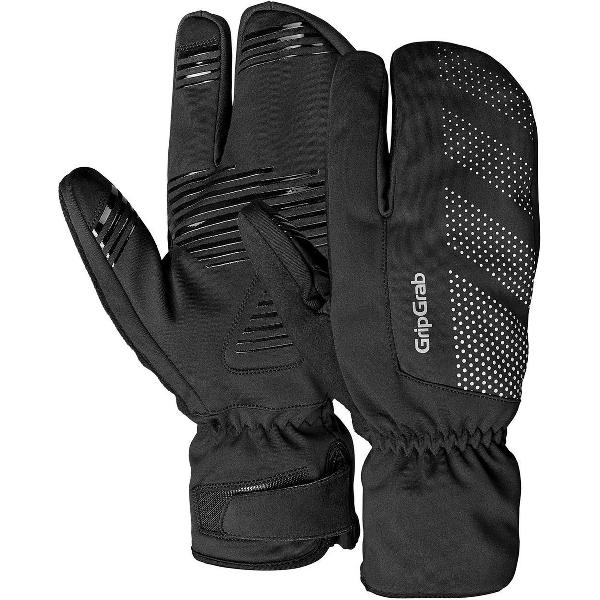 GripGrab - Ride Windproof Strenge Winter Lobster Fietshandschoenen - Zwart - Unisex - Maat M