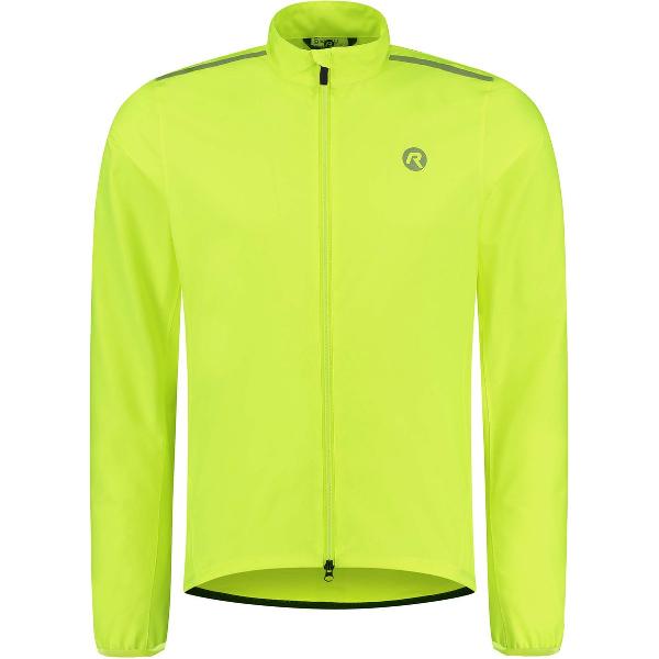 Rogelli Distance Regenjas - Fietsregenjack - Waterkolom 8000 mm - Heren - Fluor-Geel - Maat XL