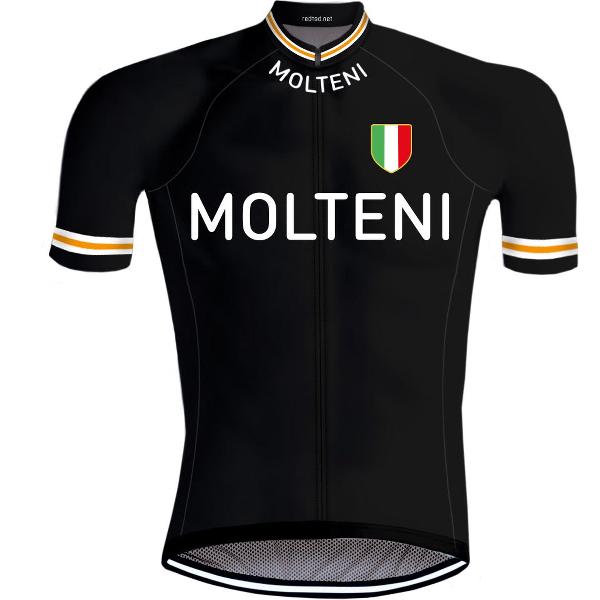 Retro Wielershirt Molteni Zwart - REDTED - 4XL