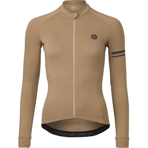 AGU Solid Fietsshirt Lange Mouwen Trend Dames - Leather - S