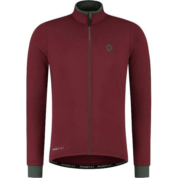 Rogelli Essential Fietsshirt - Lange Mouwen - Heren - Bordeaux - Maat XL