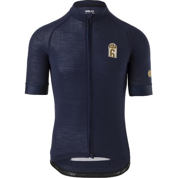 AGU Solid Merino Fietsshirt SIX6 Heren - Blauw - XXL