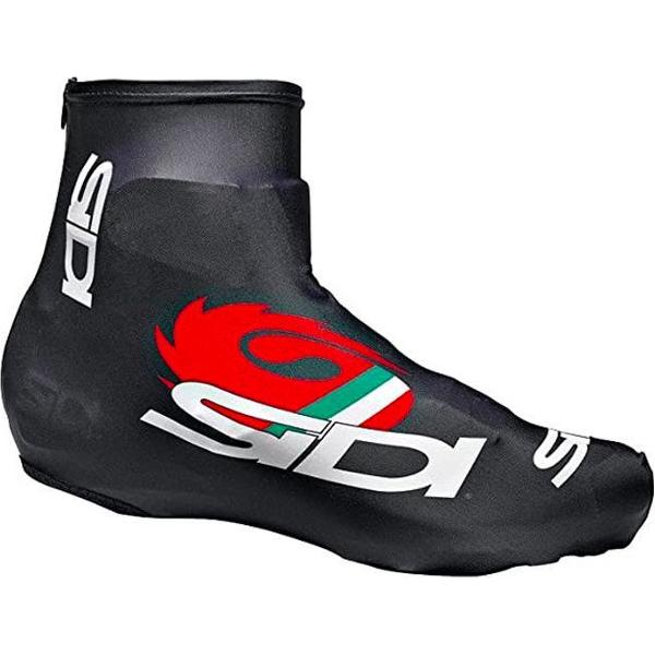 Sidi - Fietsoverschoenen Copriscarpe - Lycra - Zwart/Rood - Maat L = 41-43