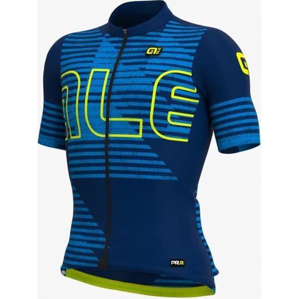 ALE Men Short Sleeve Jersey PRR Horizon Blue-Yellow L