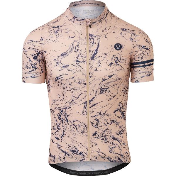 AGU Marble Fietsshirt Trend Heren - Roze - L