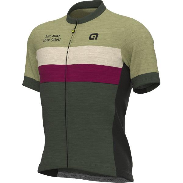 Ale Fietsshirt Korte Mouwen Off-Road Gravel Chaos - Groen - M - Valt klein