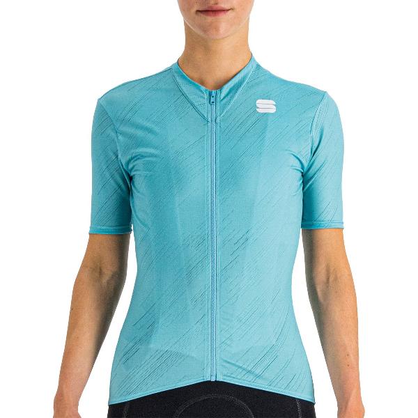 Sportful Fietsshirt Korte Mouwen Blauw Dames - Flare W Jersey Juniper Blue-XL