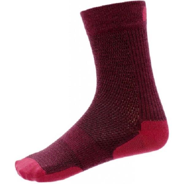 Megmeister Ultralight Merino Socks Long Plum - Fietssokken lang Donkerrood Unisex-M