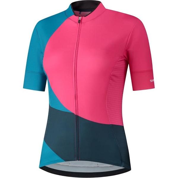 Shimano Sumire Fietsshirt Rood Blauw Dames-L