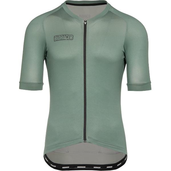 BIORACER Fietsshirt Heren Korte Mouw - Model 'Icon Metalix' - Groen - Maat XXL - Fietskleding Heren