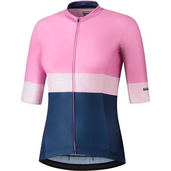 Shimano Yuri Fietsshirt Roze Blauw Dames-M