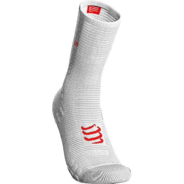 Compressport Pro Racing V3.0 Fietssokken Wit/rood Maat 35-38