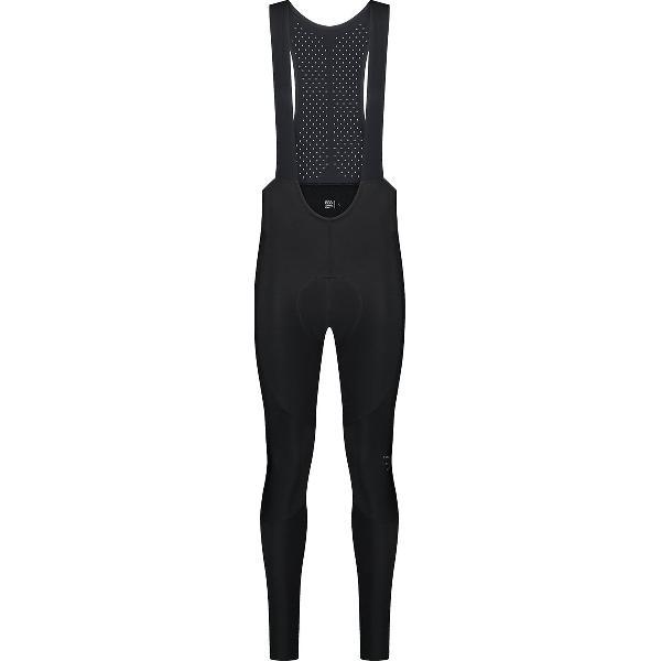 BBB Cycling ColdShield 2.0 Bib Tights – Wielrenbroek Heren Lang Met Zeem – Fietsbroek Met Bretels – Italiaanse Carvico-stof - Zwart – Maat XXL – BBW-444