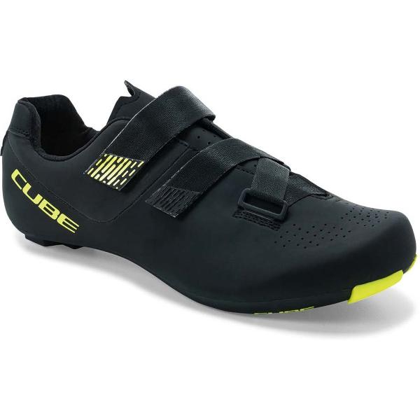 CUBE Fietsschoenen RD Sydrix - Sportschoenen - Met klittenband - Zwart/Lime - Maat 41