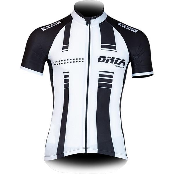 ONDA Fietsshirt korte mouw heren Zwart Wit Pro - FAPV Racing - S